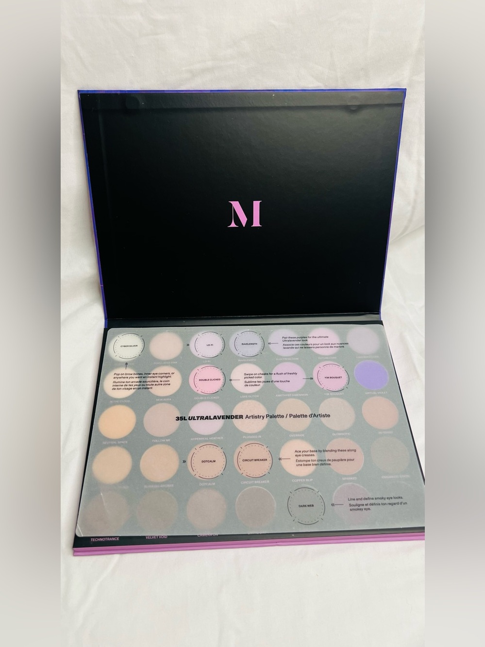 Morphe UltraLavender 35L Eyeshadow Palette - Purple Blue Holographic Design - Picture 3 of 3